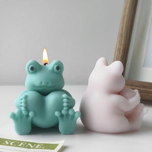 Stampo in silicone a forma di rana in 3D, vari stili, fai da te per aromaterapia, produzione di sapone, decorazione in gesso con resina, statuetta decorativa per la casa