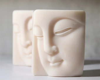 Soap Silicone Mold, Buddha Face Shape, Heat Resistant Template, for DIY Handmade Creative Soap, Scented Candle Decoration, Casting Supplies