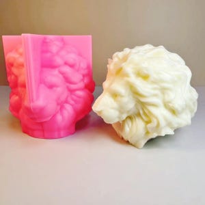 3Dライオンヘッドシリコンモールド、DIY香り付きキャンドル作り、樹脂工芸、コンクリート石膏セメントプラスターモールディング、DIYホームデコレーションオーナメントクラフト