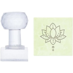 Sigillo per timbro di sapone acrilico, motivo floreale, modello riutilizzabile per sapone fatto a mano fai da te, design personalizzato, bomboniere personalizzate, regalo della mamma