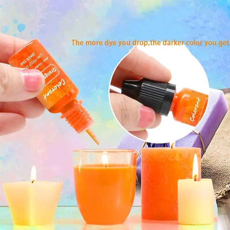 Candle Dyes Pigment Set, Liquid Colorant For DIY Soap Coloring, Dye Handmade Crafts Resin Kit, Handmade Making Craft Supplies image 5