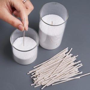 100Pcs Candle Wicks, Waxed Cotton, Various Sizes, Smokeless DIY Soybean Wax Core, Woven Kerosene Lamp Making Accessories, Craft  Wicking Kit