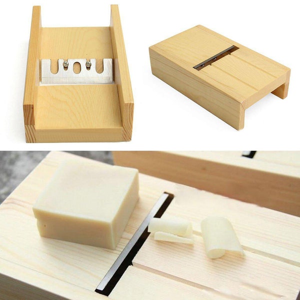 Soap Trimmer, Wood Soap Planer, Soap Edge Cutter Wooden Box to Trim Soap, Adjustable Loaf Soap Cutting Beveler Tool for Handmade Soap Making