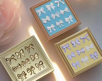 Wax Seal Metal Stamp, Copper Head, Square/Round Shape, Bow Designs, Gift Wrap Sealing, Cards Envelopes Invitation Scrapbooking Embellishment
