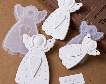 Faceless Angel Silicone Mold, Various Sizes, DIY Christmas Tree Hanging Ornaments, Resin Plaster Concrete Pendant Minimalist Figurine Making