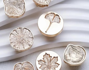 Bladstructuur lakzegel stempelkop, metaal, vuurverf reliëftool, scrapbooking enveloppen versieringen, huwelijksuitnodiging geschenkverpakking