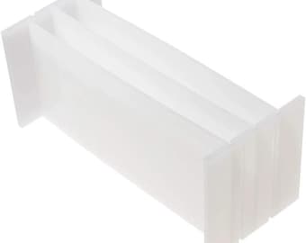 Juego de divisores de moldes para jabón de pan, 5 piezas de silicona, tablillas divisorias rectangulares de plástico, accesorios para manualidades con diseño de espiral hechos a mano.