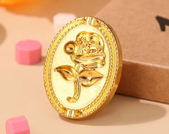 Kop lakzegel, koper, roos sneeuwvlok print reliëf reliëf, vlinder mini-ontwerp, doe-het-zelf verzegelingsaccessoire, kaart envelop cadeauverpakking decoratie