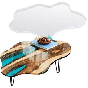 Molde para adorno de péndulo de forma irregular, silicona, resina epoxi, molde para mesa de río, fundición para decoración de escritorio DIY, herramienta de arte funcional