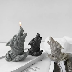 3D Wolf Head Silicone Molds, DIY Candle Making, Decorative Soap Crafting, Animal Shape Ornaments, Resin Crafts Plaster, Aromatherapy Shaping