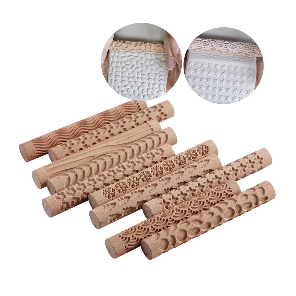 Wooden Rolling Pin Polymer Clay Sculpture Modeling Tool Pressure Mud Stick  Clay Roller