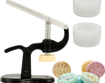 Bath Bomb Press Machine Maker, 4Pcs, Stainless Steel, Plastic, Soap Making Mold, DIY Spa Fizzy Product Accessories,Shampoo Bars Crafting Kit