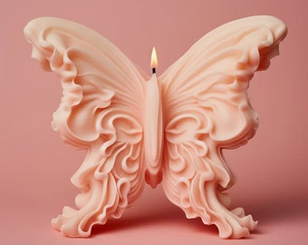 Butterfly Shape Candle Silicone Mold, Insect Embossed Pattern, for DIY Handmade Scented Candle, Soy Wax Holder, Plaster Casting Accessories