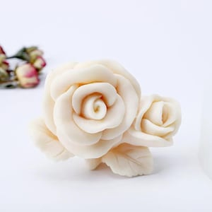 Molde de silicone 3D para rosas florescentes, fabricação de velas faça você mesmo, artesanato de sabonetes, bombas de banho faça você mesmo, moldagem de loção em barra, modelagem de artesanato em argila, ferramenta para lembrancinhas de casamento
