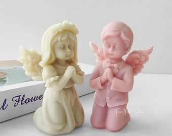 Praying Angle Candle Silicone Mold, Food Grade Template, for DIY Handmade Wax Candle, Plaster Casting Tool, Aromatherapy Church Decoration