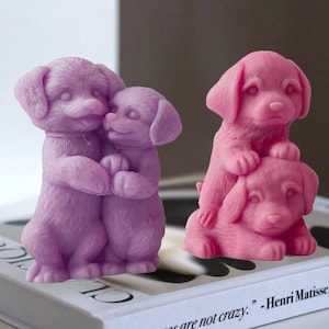 Molde de silicona 3D con forma de perro labrador, para hacer velas con forma de cachorro, para hacer jabón de yeso, para aromaterapia, para decorar el hogar.