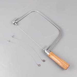 Cortador de barras de sabão de arame, faca de corte de serra de corda de aço inoxidável com 2 cordas para fabricação de cera de vela de sabão, suprimentos para fabricação de sabão caseiro faça você mesmo