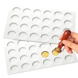 Molde de carimbo de cera, 4/12/24 grades, tapete redondo de silicone, artesanato faça você mesmo, ferramenta para assar bolo de mousse francesa, moldagem com múltiplas cavidades, almofada de vedação reutilizável