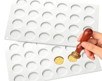 Lakzegel stempelmal, 4/12/24 rasters, ronde siliconenmat, doe-het-zelf, lijstwerk met meerdere holtes, herbruikbaar zegelkussen, handgemaakte projecten Accessoires