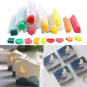 DIY Various Shapes Silicone Soap Molds, Cylinder Column Silicone Mold, Round Heart Pipe Tube, Soap Making Tool, DIY Handcraft Soap in Soap