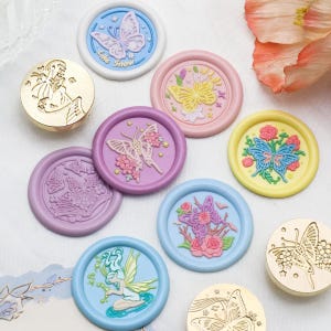 25 mm Schmetterling Messing Wachs Siegel Stempel Kopf, elegantes Design, Einladungen Versiegelung, Kartenherstellung, Geschenkverpackung Scrapbooking DIY Handwerk Zubehör