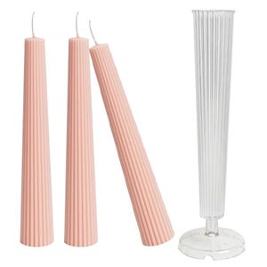 Long Pole Candle Mold, Transparent Plastic, Triangle Cylindrical Shaped, Aromatherapy Tool, DIY Soy Wax Form, Candlestick Making Accessories