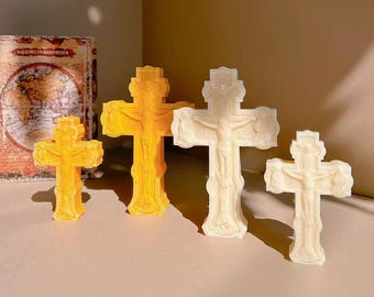 Cross Silicone Mold, 3D Design, Flexible Template, DIY Handmade Candle Aroma Making Tools, Religious Item Gifts, Gypsum Resin Home Ornaments