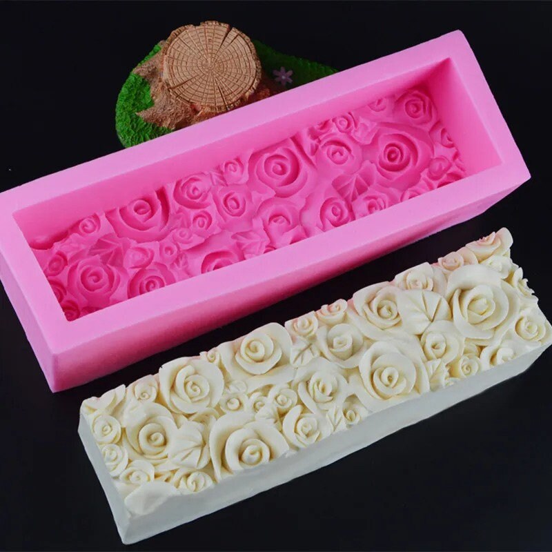 Moule en silicone pour fabrication de savon en forme de fleur Moule en silicone pour fabrication de savon en forme de fleur