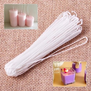 Waxed Candle Wicks, 5/10 Meter White Braided Cotton Core, Pre-waxed, Soy Wax Aromatherapy Making Accessories,Crafting Material Essential Kit