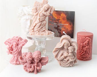 Lot De 3 Moules En Silicone Pour Maison, Bougies à Couler, Moules à