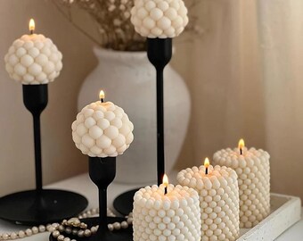 Stampo Candele Silicone 4 Pezzi Cilindrici - Dimensioni Varie Per Fai Da Te, Resina E Aromaterapia