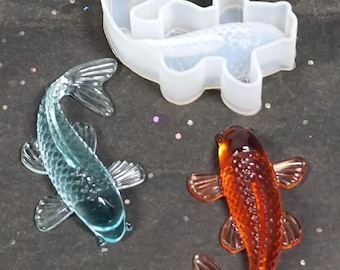 Koi Fisch Silikonform, Harzguss, Schmuckherstellung