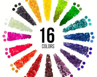 16-Color Candle Wax Dyes Flakes Kits, Non-Toxic, Easy-Melt Colorants, Paraffin Coloring, Aromatherapy Pigment, Crafting Material Accessories