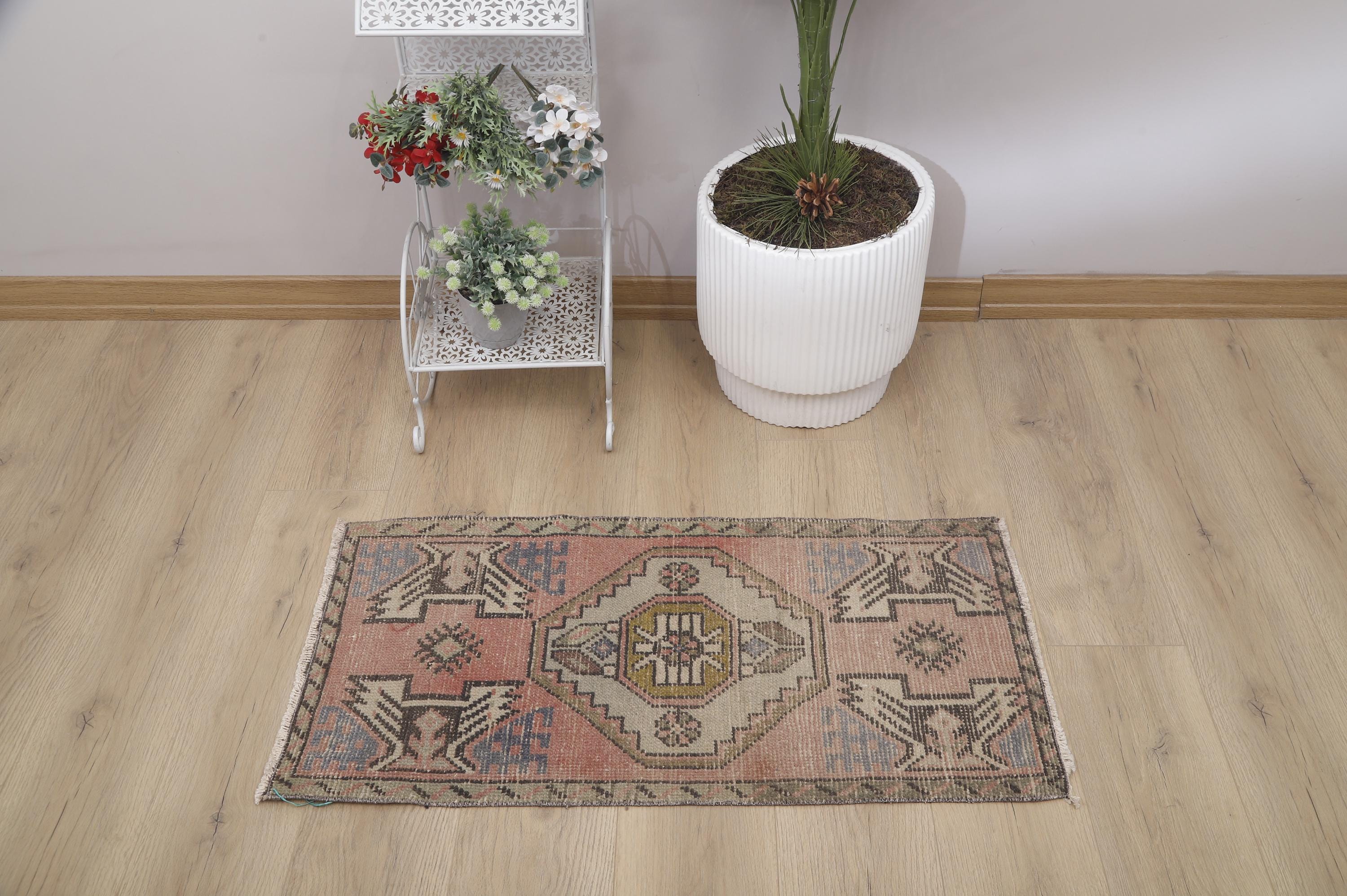 No.43 ヴィンテージラグ SS トルコ マット turkish rug ミニ No.43