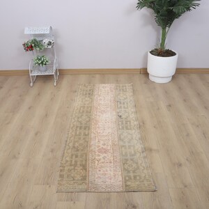 2x6 Runner Rug, Vintage Rug, Turkish Rug,Oushak Runner,Hallway Runner Rug,Oushak Rug,Natural Runner Rug,Turkish Runner,Vintage Runner,27774