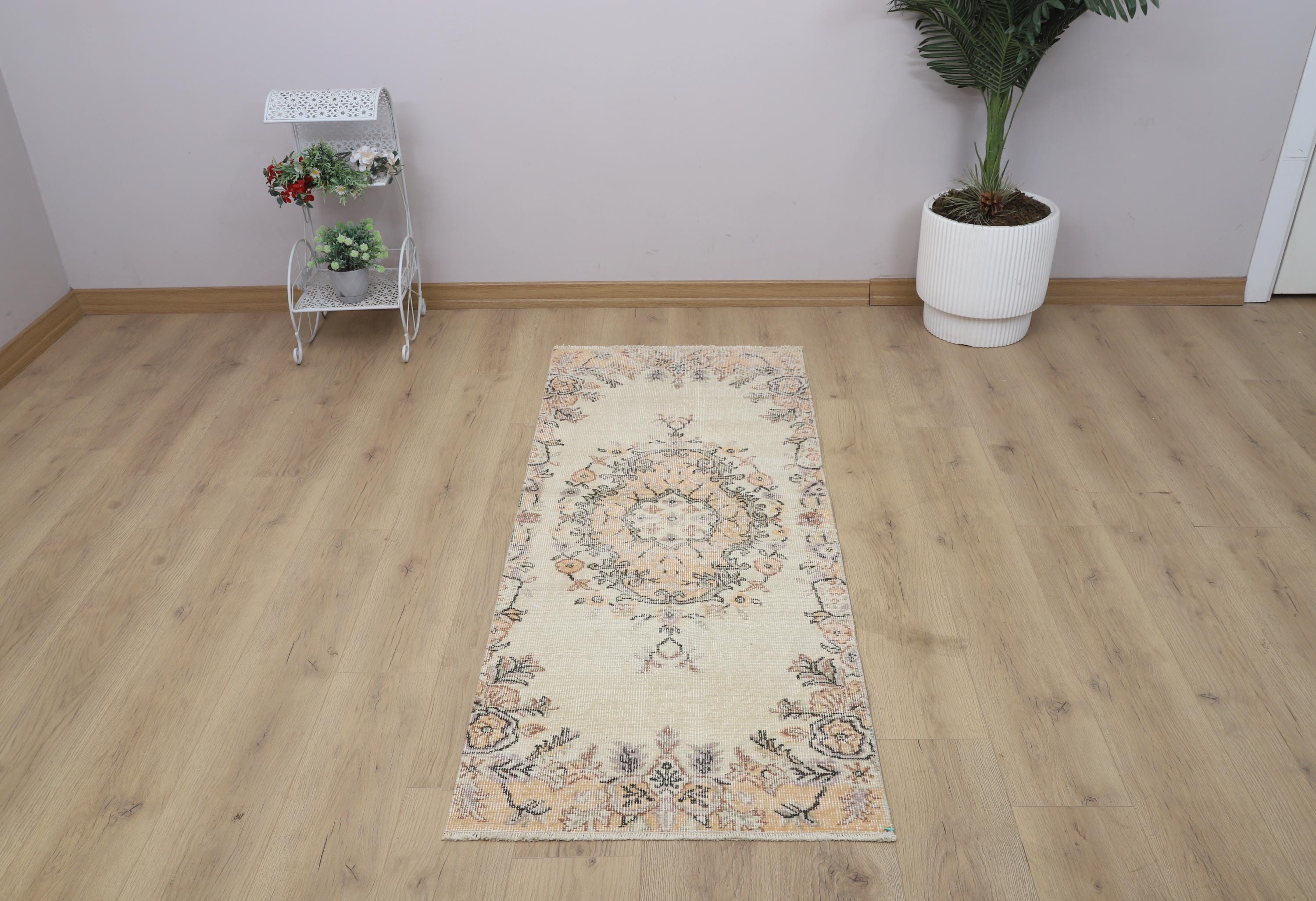 2x6 Vintage Oushak Turkish Rug, Faded Anatolian Wool - Etsy