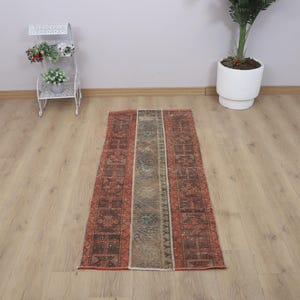 Home Decor Rug, Small Rug, Turkish Rug, 2x5 Rug, Anatolian Rug,2x5 Oushak Rug,2x5 Vintage Rug,Handwoven Rug,Home Rug,Boho Rug,Area Rug,27825
