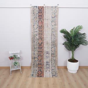 Oushak Runner Rug, Hallway Rug 3x8, Turkey Runner,3x8 Runner Rug,3x8 Turkish Runner,3x8 Vintage Runner,Kitchen Rug 3x8,Runner Rug,22349