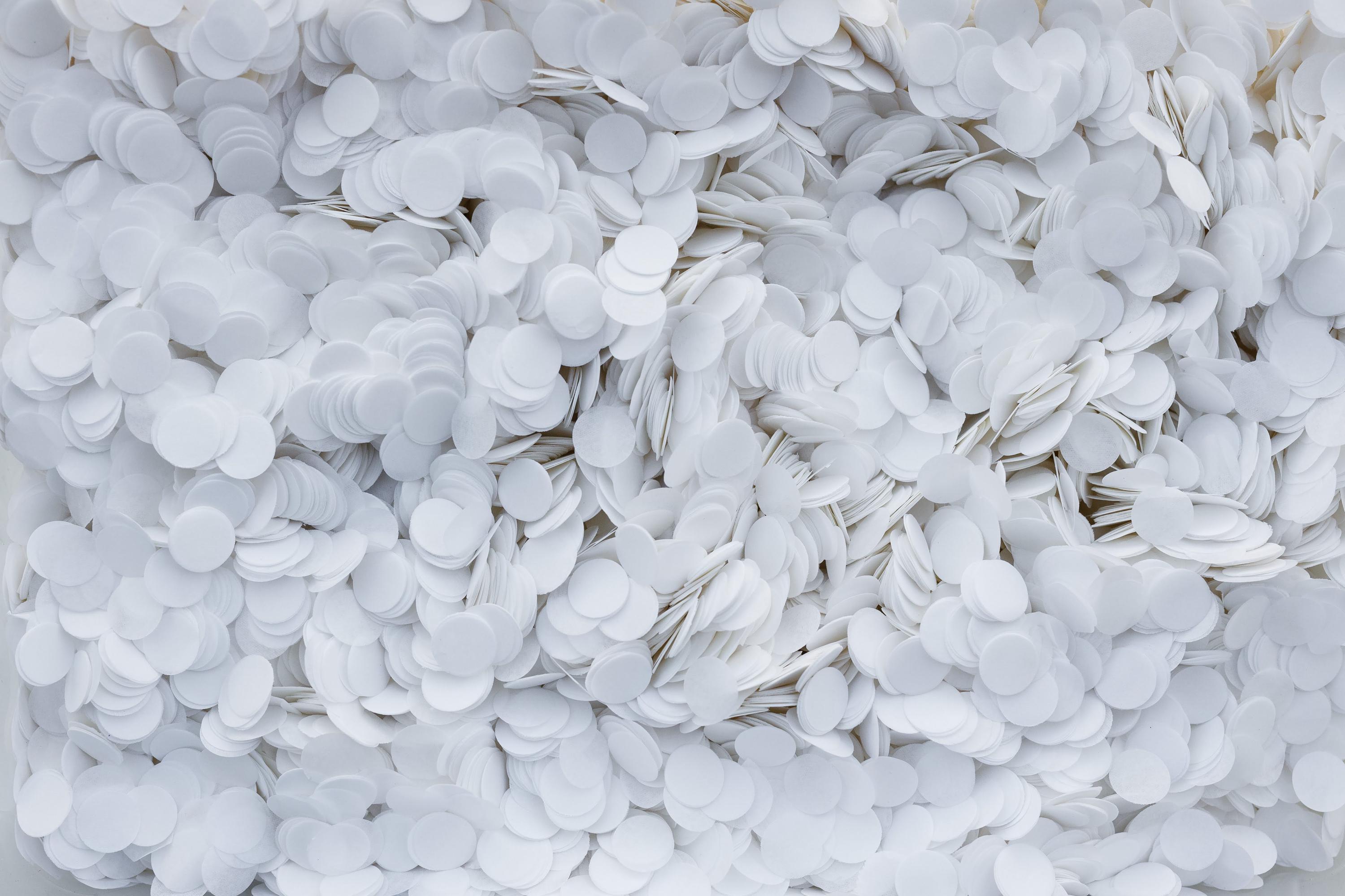 White Biodegradable Wedding Confetti: Bulk Paper Circles