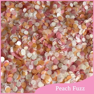 Biodegradable Confetti - Dusty Pink Blush, Peach, Ivory Circles Wedding Mix - Eco-Friendly Confetti For Wedding Party| Sunset Wedding Decor