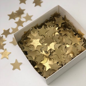 Confettis biodégradables, étoile dorée, confettis de mariage, papier de fête pour décoration, jets de confettis en vrac, décoration de Noël, confettis de Noël