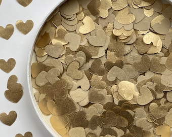 Biodegradable Heart Confetti: Gold & Silver Wedding Party Decor