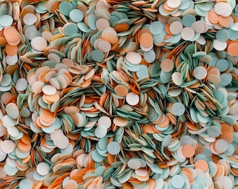 Biodegradable Wedding Confetti: Mint, Sage, Pastel Paper Circles