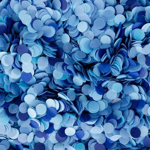 Confettis biodégradables, confettis bleus poussiéreux, confettis de mariage, mélange de confettis en papier neutre/jet de confettis en vrac/révélation bébé/cercle de papier