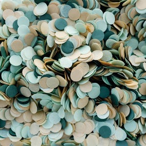 Coriandoli biodegradabili per matrimonio/menta morbida, cerchi per matrimonio Craft&Sage, mix di coriandoli di carta velina, coriandoli per feste alla rinfusa, stile rustico/country