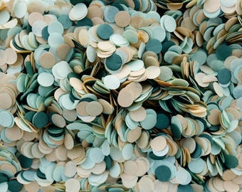 Biodegradable Wedding Confetti: Soft Mint Tissue Paper Circles