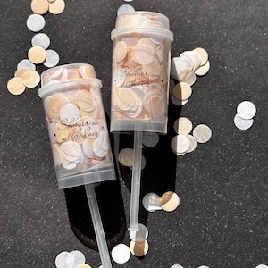 Spargicoriandoli, Cannone per coriandoli, Spargicoriandoli personalizzati, Spargicoriandoli personalizzati per matrimoni, Cerimonia nuziale, Coriandoli di carta biodegradabili