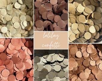 Biodegradable Wedding Confetti: Peach & Cream Paper Circles