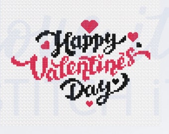 Valentines day cross stitch pattern PDF ONLY