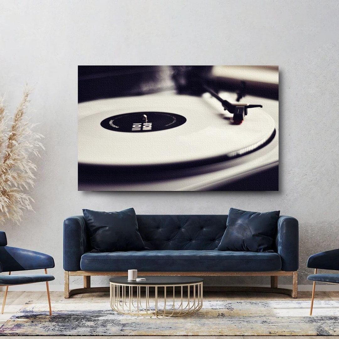 Retro Record Player Canvas Wall Art Decor Music Record Etsy